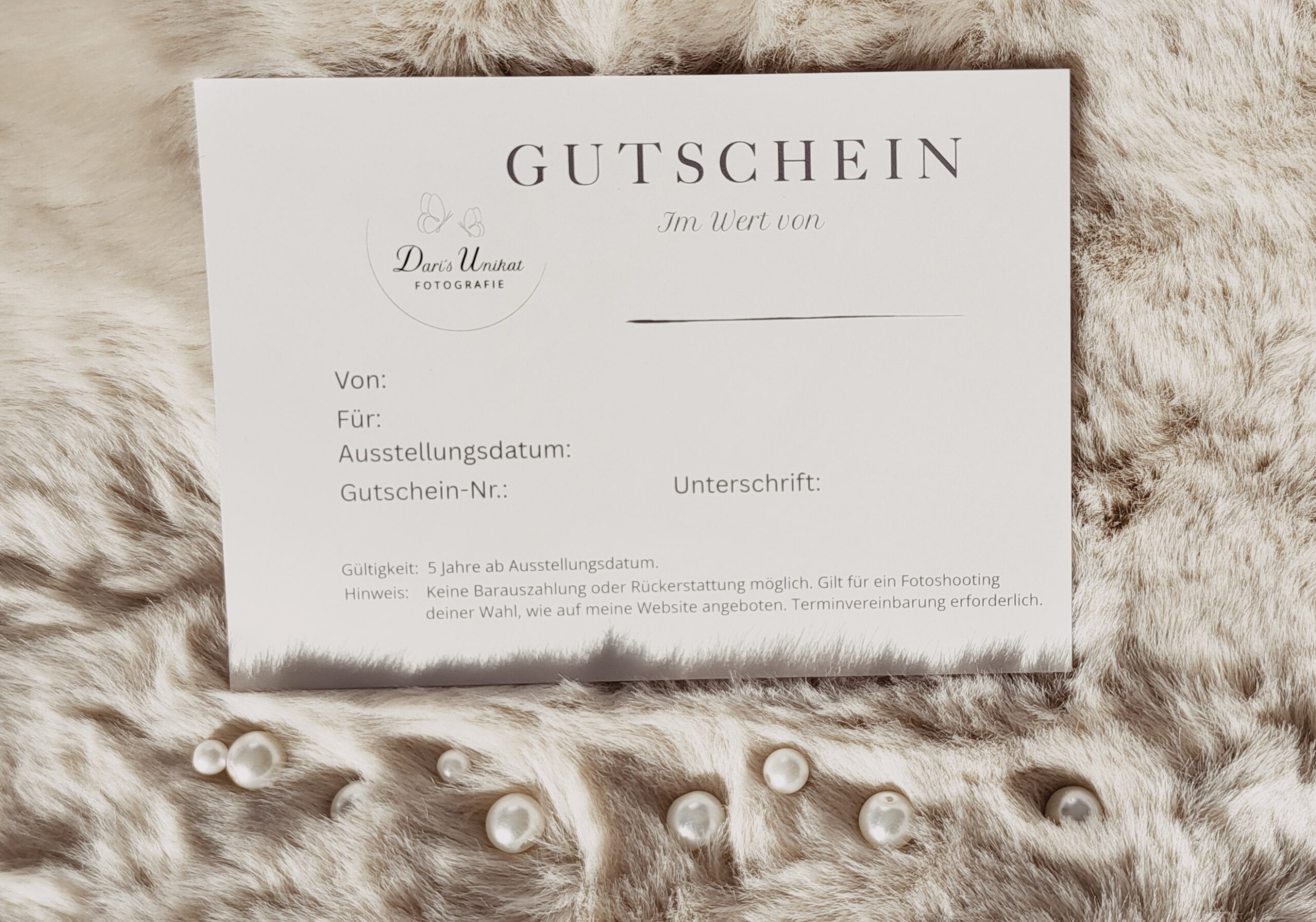 Gutschein Fotoshooting
